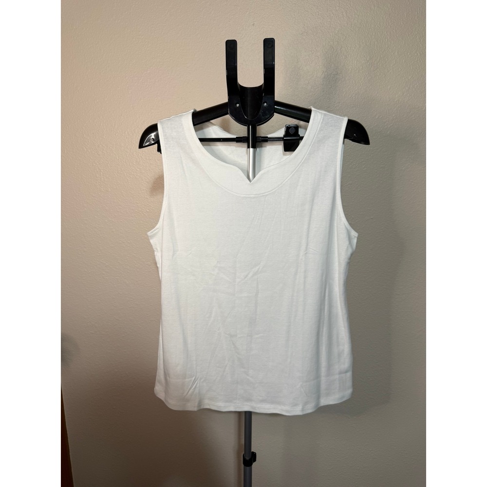 Style & Co Sweetheart Tank Top Lot of 4 White Black Blue Pink Large‎ NWT